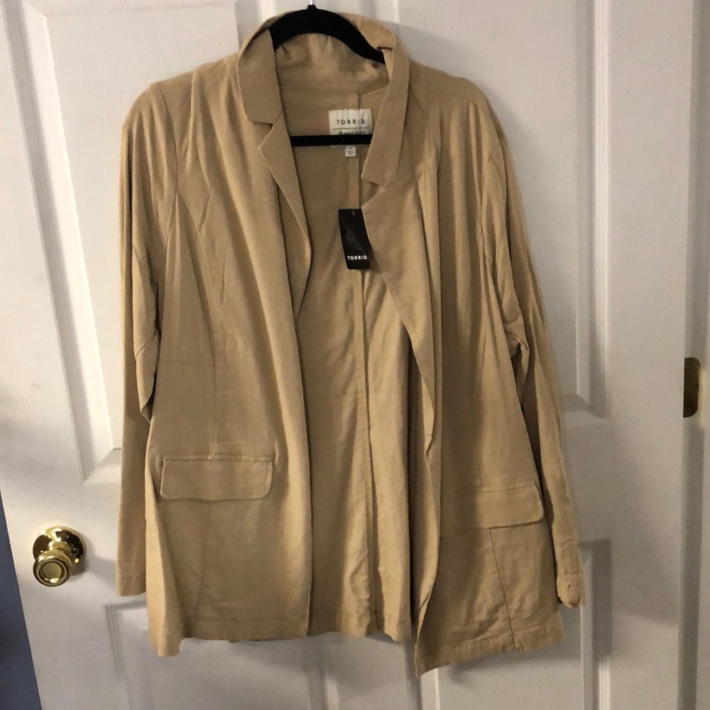 Light tan fashion blazer jacket